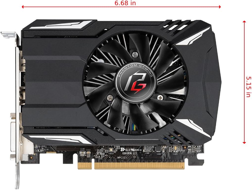 ASRock Phantom Gaming Radeon RX560 2G Graphics Card AMD Radeon RX 560 2GB GDDR5 1223 MHz OC Mode DisplayPort HDMI DVI