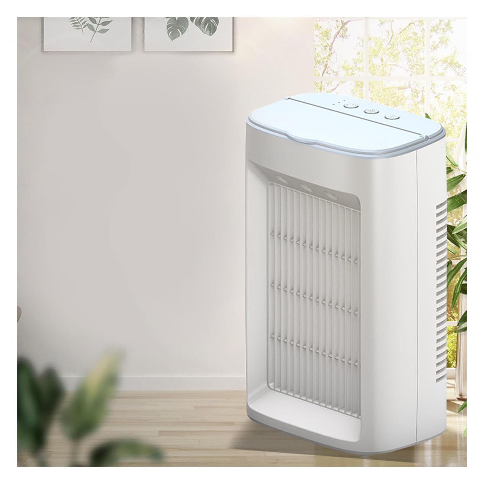 LIPJIA Air Cooler,Desktop Air Cooler Dual Fan USB Air Con Coolers Professional Strong Air Conditioner Unit Portable Mini for Home Office Travel