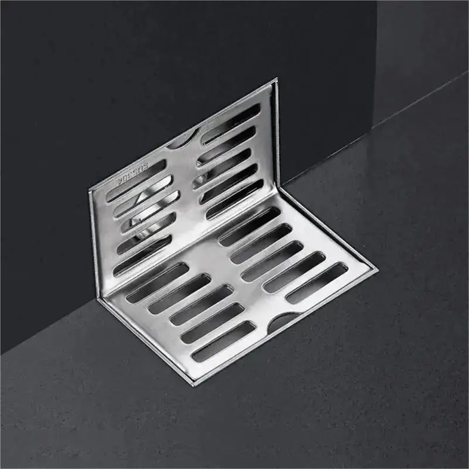 Desague Ducha Drenaje de Piso Esquina Acero Inoxidable 3,5/4/5 Pulgadas, Drenaje Lateral en Forma L for Ducha balcón tubería 50/75/110