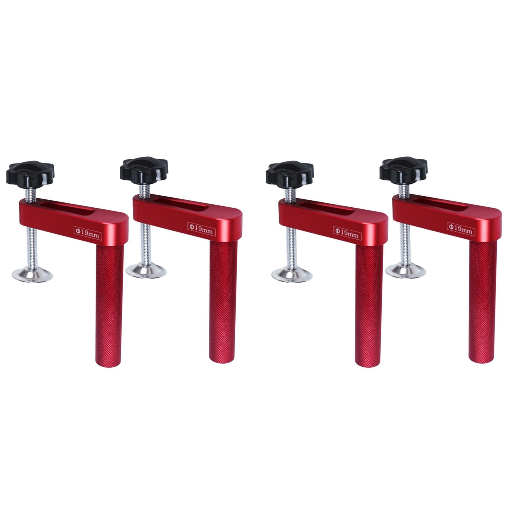 Jnchdghwa As Shown 4Pcs Dog Hole Clamp Woodworking Bench Stop Bench Dog Clamp Aluminum Alloy Desktop Fixed Clip - Hold Down Clamps 19Mm