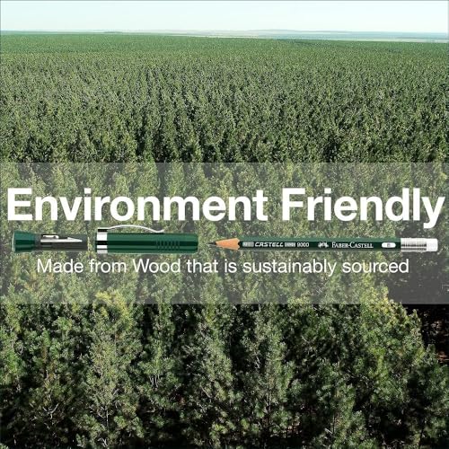 FABER-CASTELL 119037 - Lápiz perfecto Castell 9000, grado de dureza B, color del cuerpo - verde