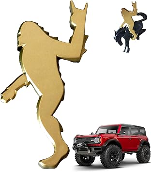 Add-A-Squatch to Your Bronco, 3x4 inch Emblem Overlay, Black and Silver Design, 3M Adhesive Decal for 2021-2025 Models Bronze, Rock On