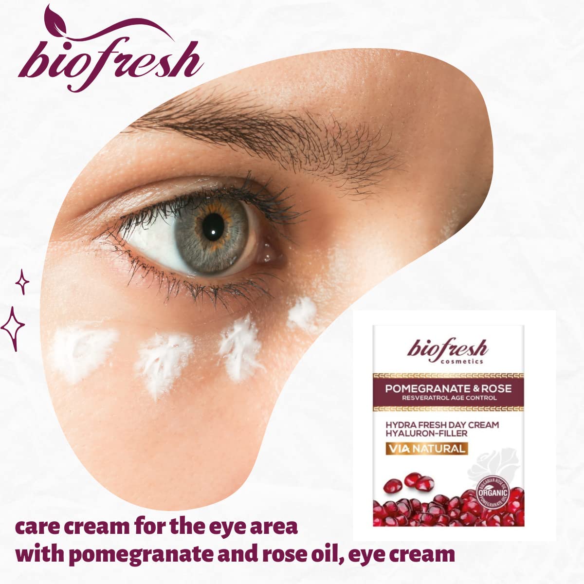 Biofresh cosmetics Via Natural Women's Eye Cream, 25 ml (Pack of 1) - Image 3