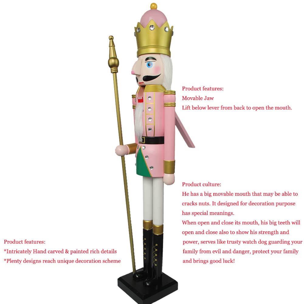 Amazon.co.jp: CDL 高さ4フィート パステルピンク 木製 くるみ割り人形