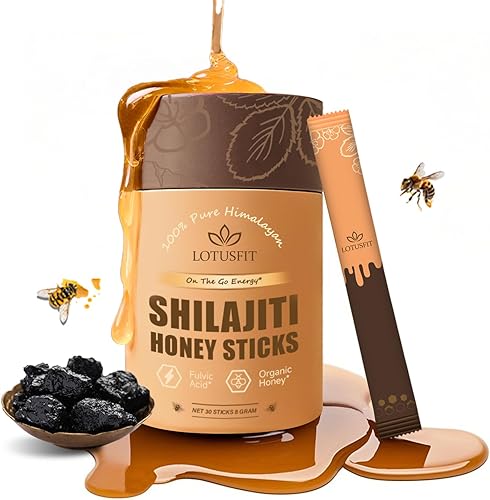 Shilajit puro del Himalaya  Palitos de miel Shilajit  Más de 85 minerales traza, aumenta la energía, mejora la inmunidad, shilajit para hombres, 30