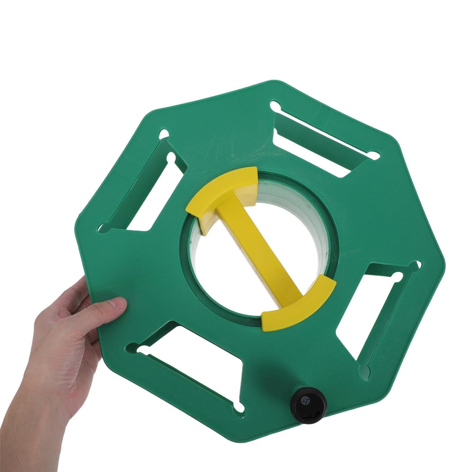 Beavorty Avvolgicavo Portatile con Maniglia Girevole, Organizer di Cavi Elettrici Resistente e Compatto, Bobina Vuota per Gestione Cavi di Alimentazione per Casa, Garage e Campeggio, Verde