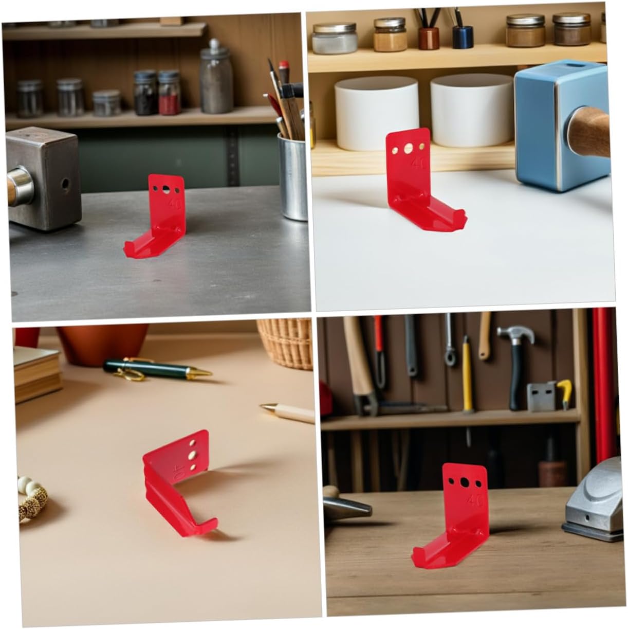 VALICLUD 12pcs Fire Extinguisher Wall Mount Bracket Holder with Screws and Gaskets for 40 Lbs Dry Chemical Extinguishers Wall Hanger for Industrial and Facility Safety