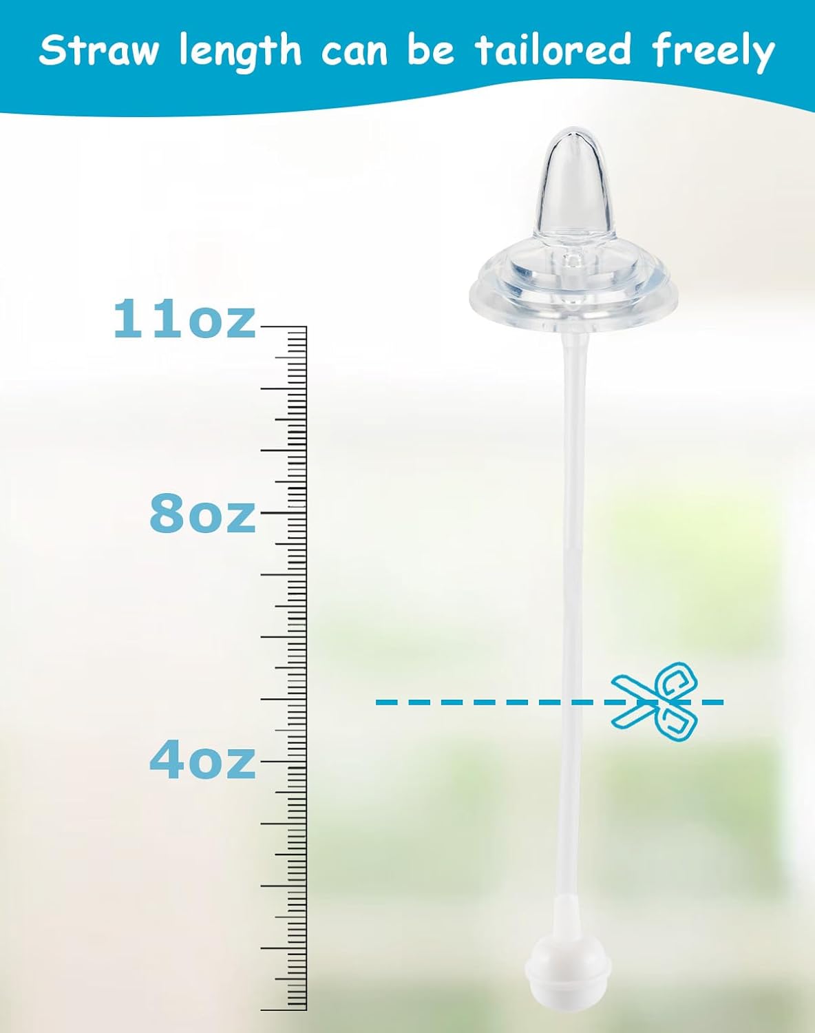 Sippy Cup Conversion Kit with Silicone Sleeves for Dr Browns Narrow and Narrow Glass Baby Bottle 4oz, Weighted Straw Replacement Kit with Soft Straw Top and Handle,2-Pack,6m+ - Image 8