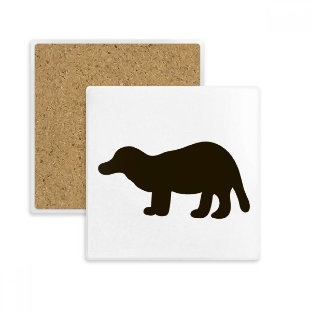 Coaster tasse absorbant pierre animal noir mignon dessous de verre