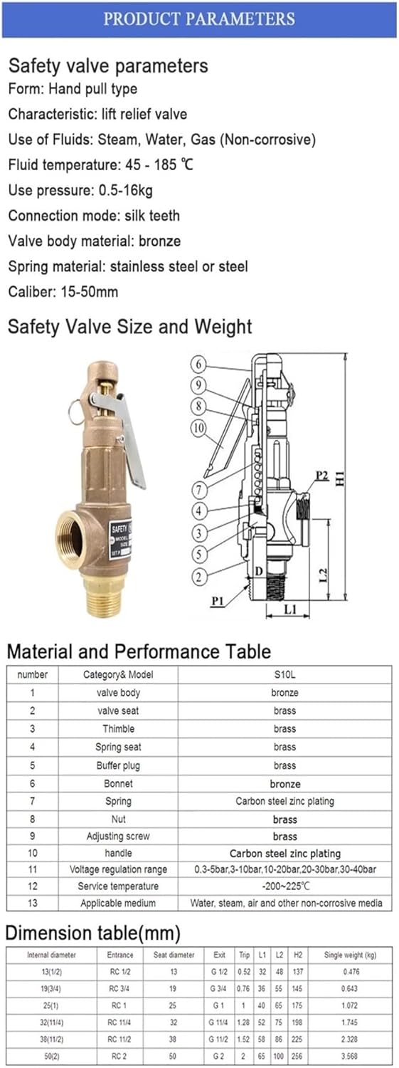 Spring-Loaded Valve Bronze Materia Hand Shank(DN50)