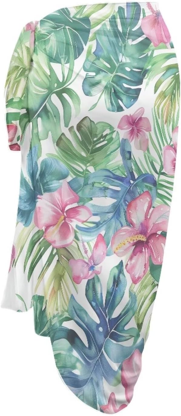 Swimsuit Coverup for Women Semi-Sheer Chiffon Sarong Bikini Wrap Skirt Lightweight Bathing Suit Cover Up - Image 7