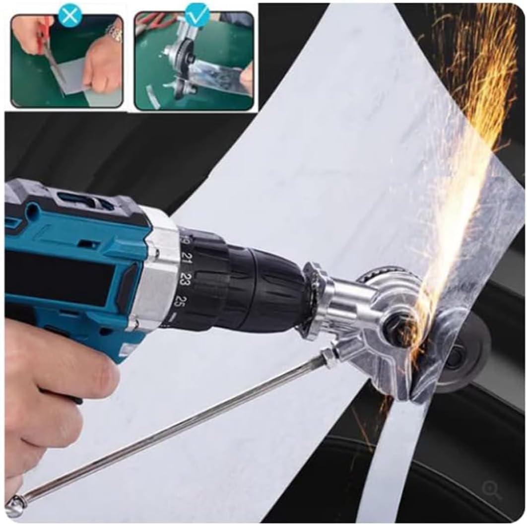 Drill Cut Pro Drillcutpro 2024 – Adaptateur de coupe en métal pour perceuse améliorée, coupe-plaque de perceuse électrique pour couper le fer et l'aluminium