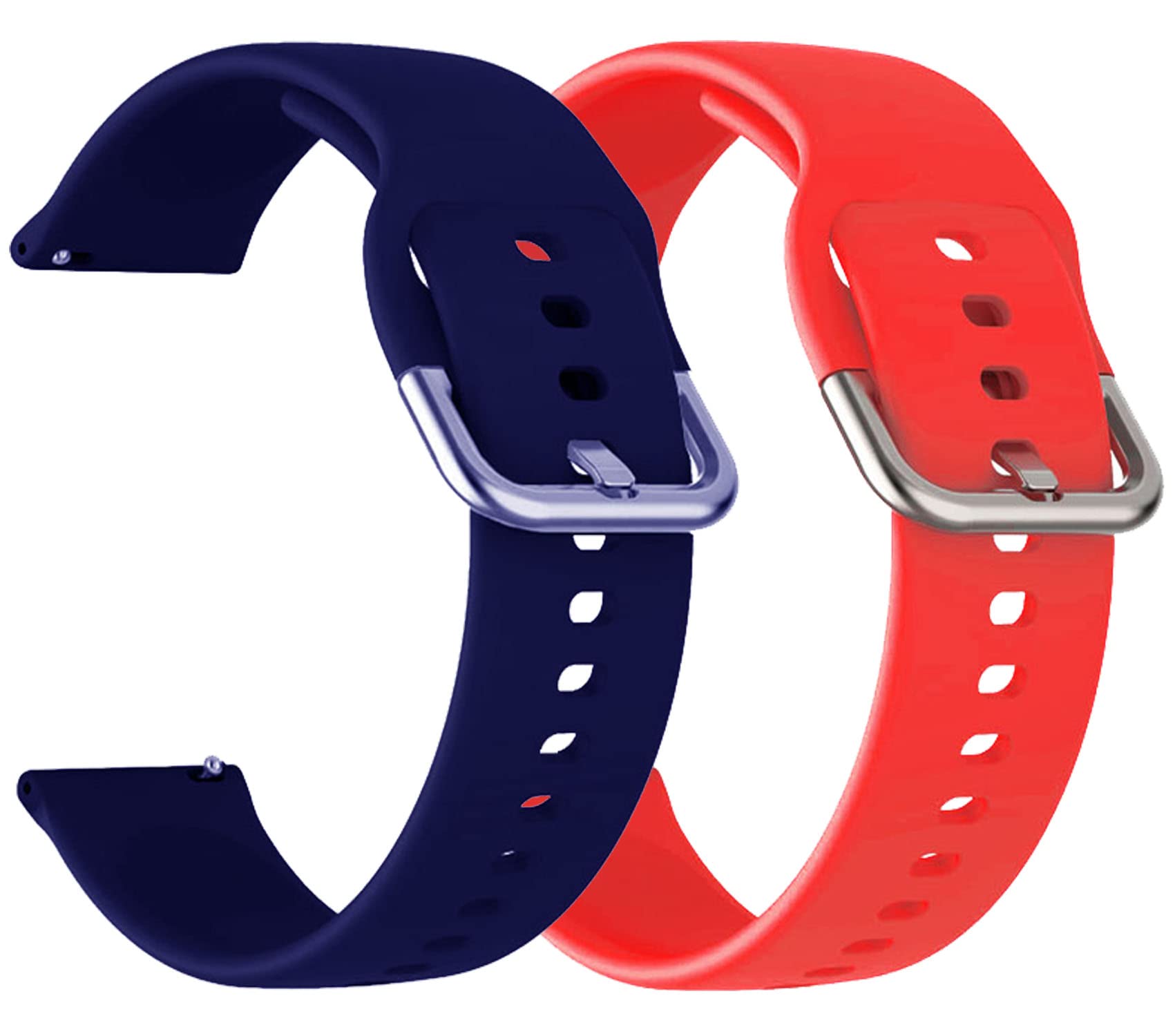 aones 20mm Pack of 2 Silicone Belt Watch Strap with Metal Buckle Compatible for Inbase Urban Lite X Watch Strap-picture-23