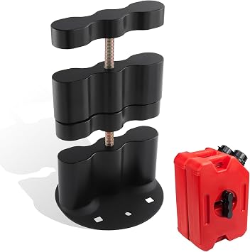 Fuel Pack Mount Extension Compatible with Gasoline Pack, Gas Tank and Water Container, R-Pax Mount Brackets Extender Fits for Roto-Pax Locking Mount Without Lock Black