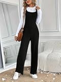 Jumpsuits for Women Dressy Casual Summer Sleeveless Rib Knit Wide Leg Jumper Romper One Piece Outfits