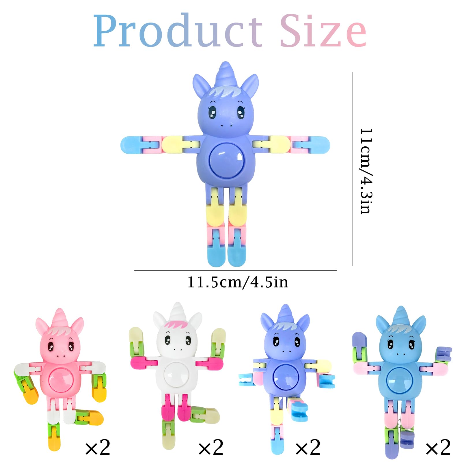 Felicify Fidget Spinners, 8PCS Unicorn Fidget Toys for Kids Unicorn Hand Spinners - Image 2