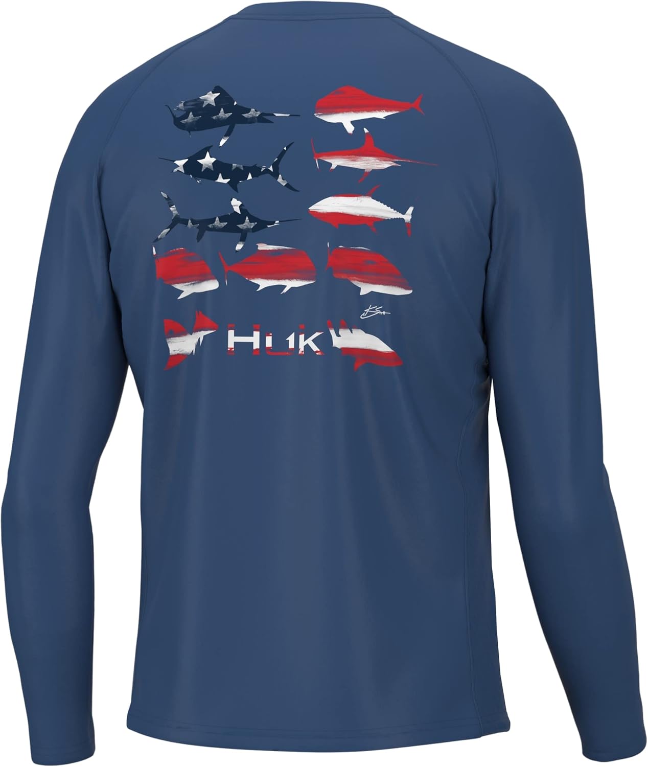 Huk Men's Pursuit Hogzilla | Long Sleeve Performance Fishing Shirt with +30 UPF Sun Protection, Seashell Pink, Small