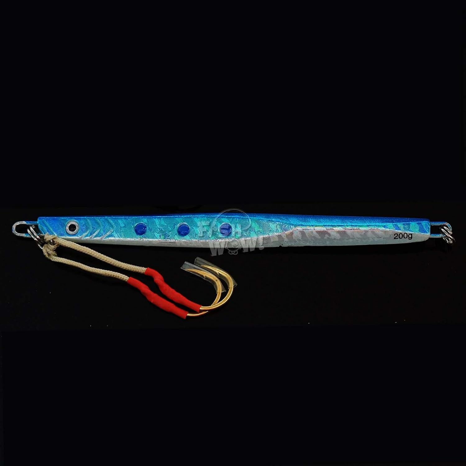 5pcs Fish WOW!® 7oz Vertical Speed jigs 200g 8.5-inch Trolling Jig with Two Assist Hooks - 5 Colors