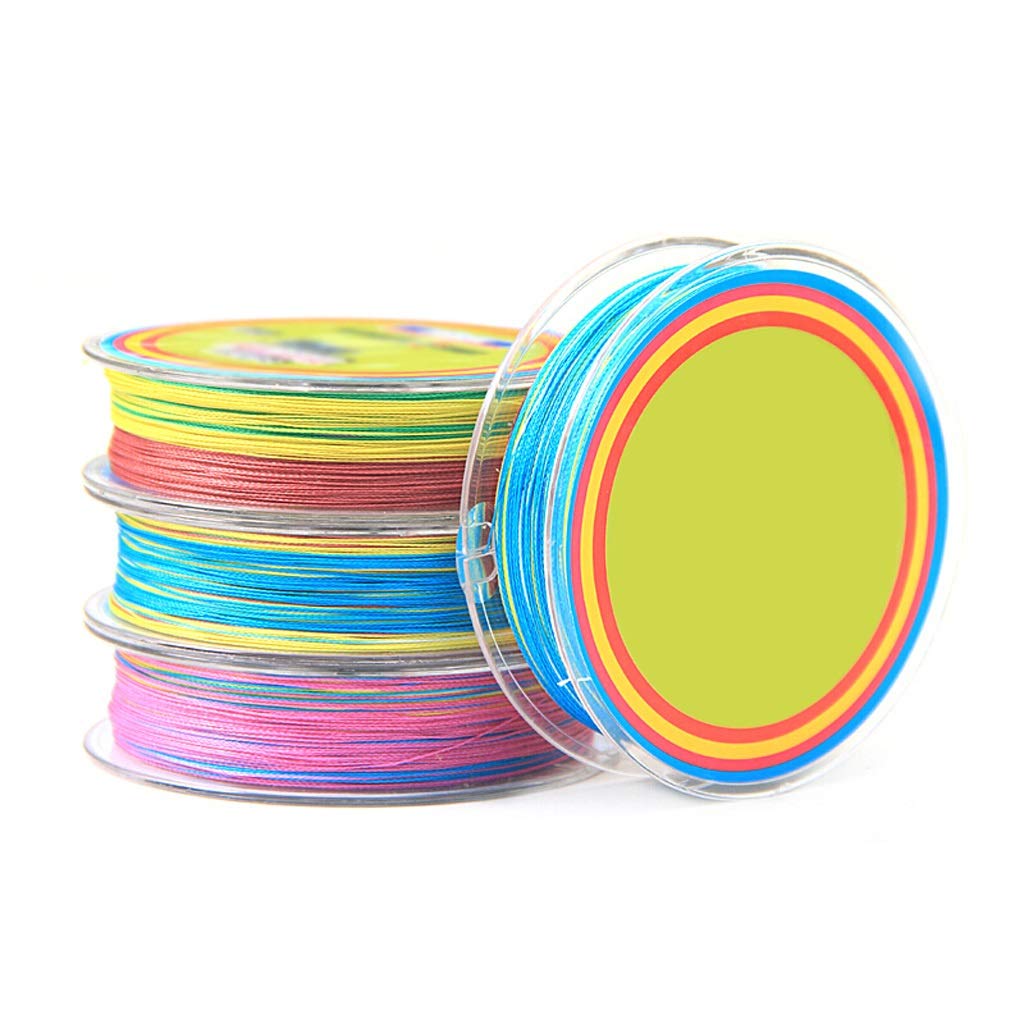 caihuashopping Lenza Lenza, Super Strong PE Intrecciato Pesca Linea 100 Yards-Resistente all'abrasione Low Memory Zero Stretch High Performance 4 Fili Linee di Pesca (5pieces) Filo da ​Pesca