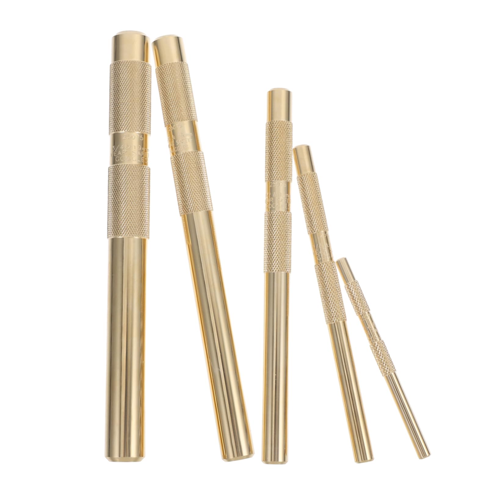 Kit poinçons en laiton 5 pièces pour éviter d'abîmer le métal