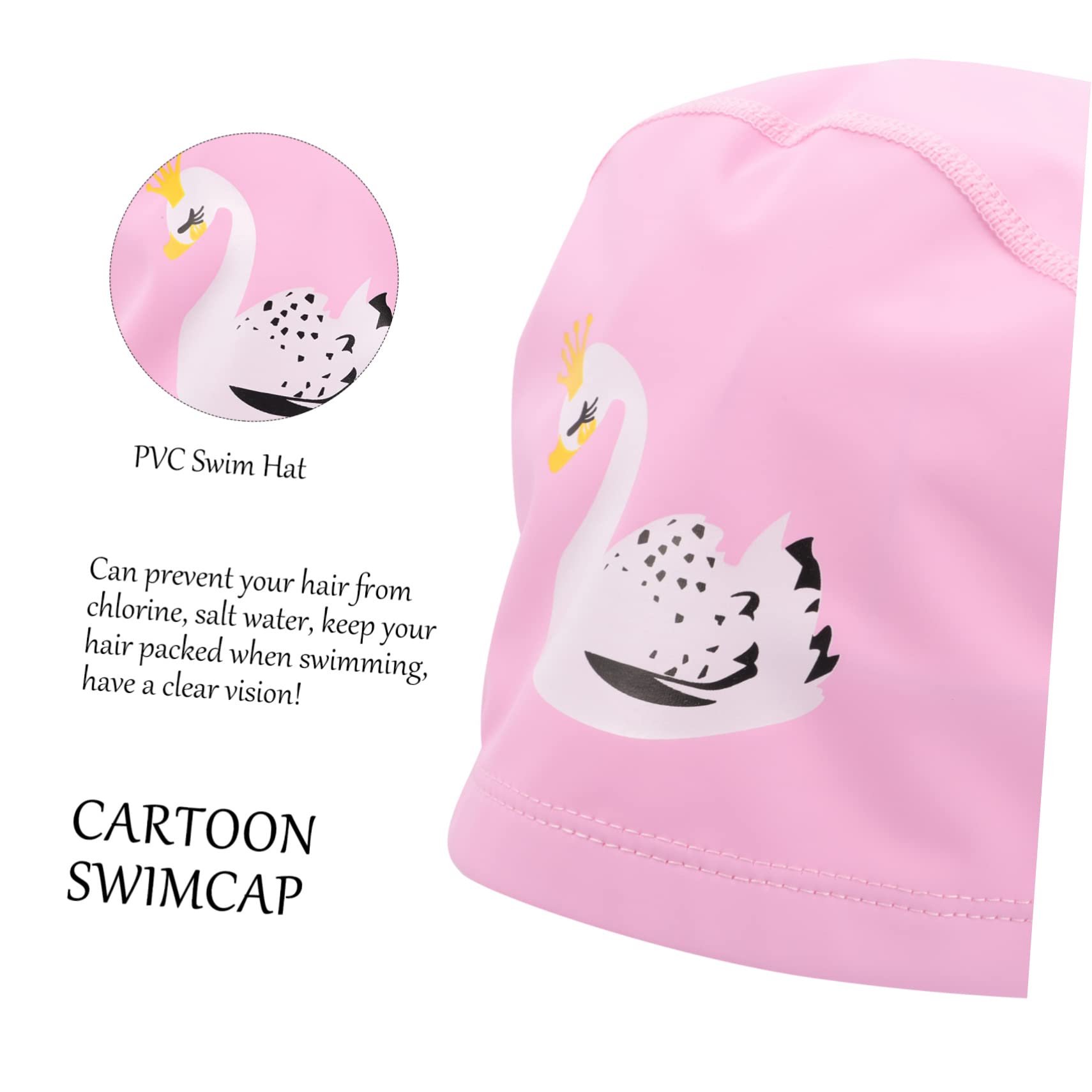 BESPORTBLE Gorro de baño para niños Sombrero de baño para niños Gorra de baño Gorro Natacion niño Tapones Natacion Gorro de natación con protección para los oídos Rosa