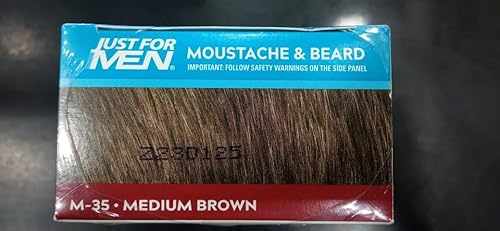 Miniatura 7 de JUST FOR MEN Gel de color bigote y barba M-35 marrón medio 1 ea paquete de 2