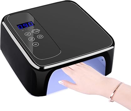 HVEST LED Nail Lamp, Cordless Charging UV Nail Lamp for Gel Nails, 15600Mah Smart LED Gel Nail Lamp,72W Nail Dryer for Beginner DIY Nail Art and Salon Manicurist Special Nail Tools