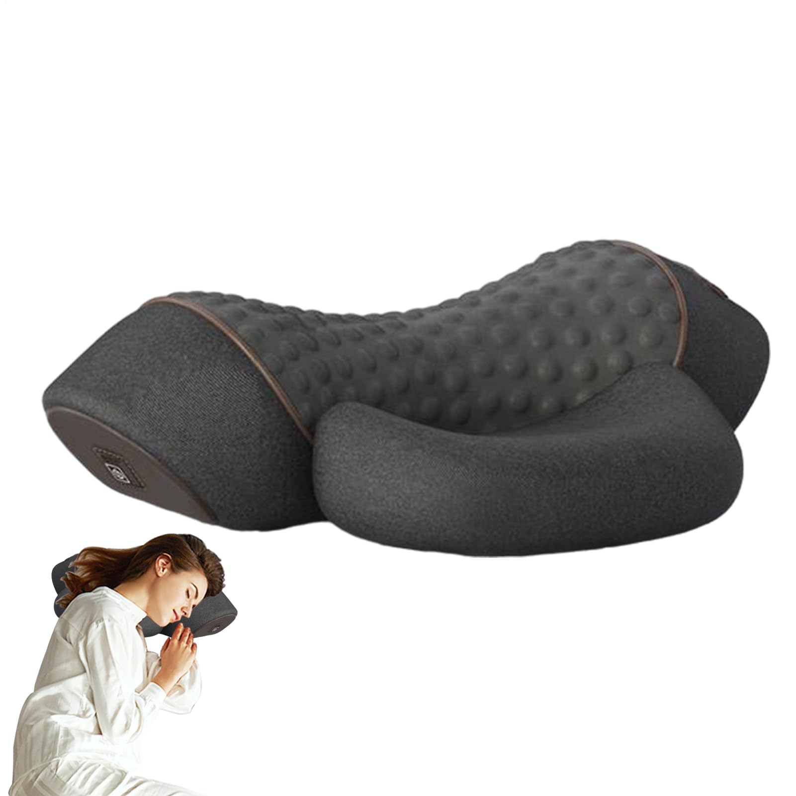 Almohada Masajeadora Cervical Con Calor | Relajante Muscular Para Hombros | Soporte Cervical Eléctrico Ergonómico con Memory Foam Masajeador - Apoyo para Hombros Cuello Cabeza Relajación Mujeres Hombr