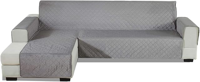 PETCUTE Sofa cover L shape quilted corner sofa cover sectional sofa protector with Chaise left hand Waterproof sofa covers 200x270cm