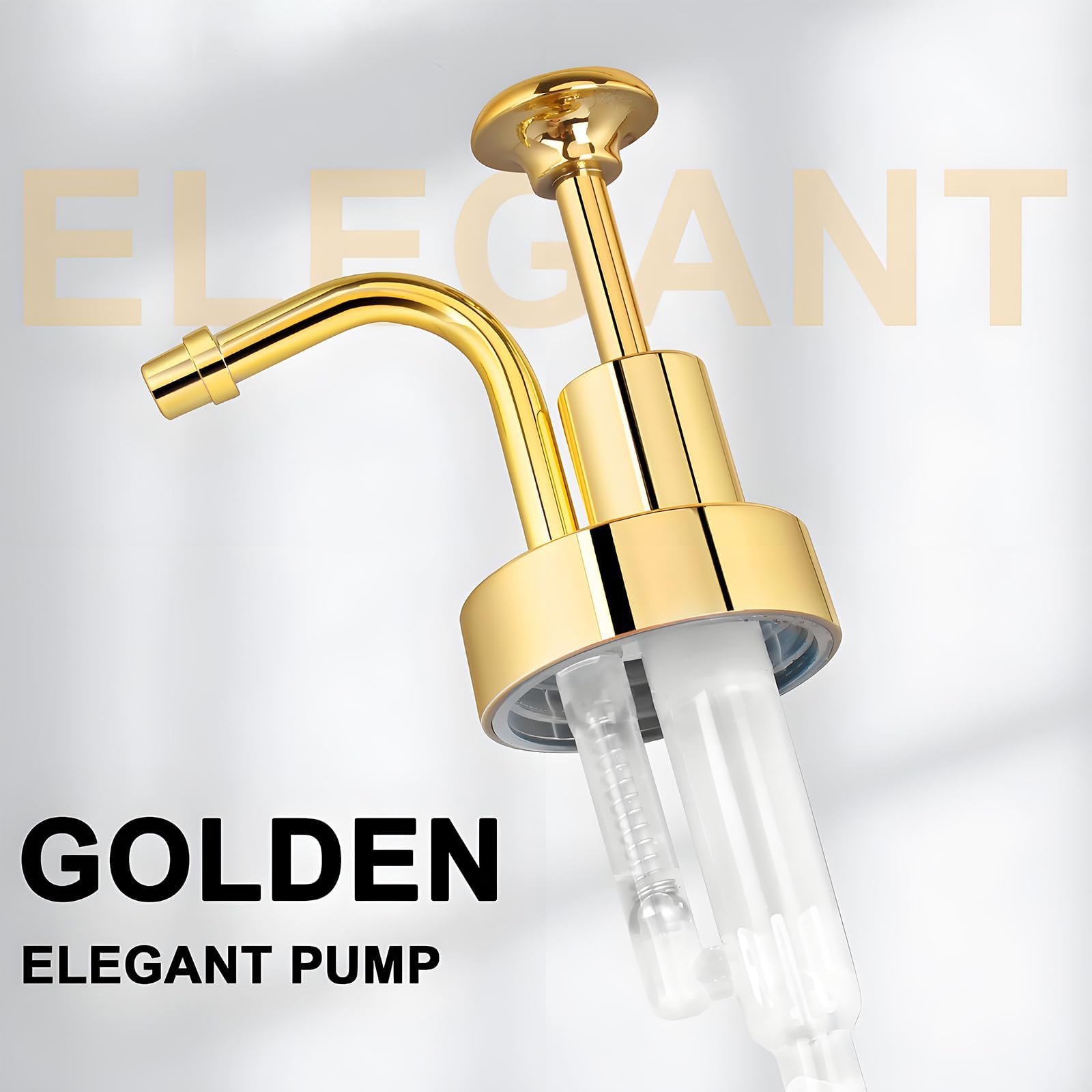 Dispenser per sciroppi da caffè, erogatore di sciroppo, con pompa d'oro, bottiglia di sciroppo, in vetro, per sciroppo di caffè, miele e sciroppo, accessori per caffè bar e casa, 10 oz 300 ml