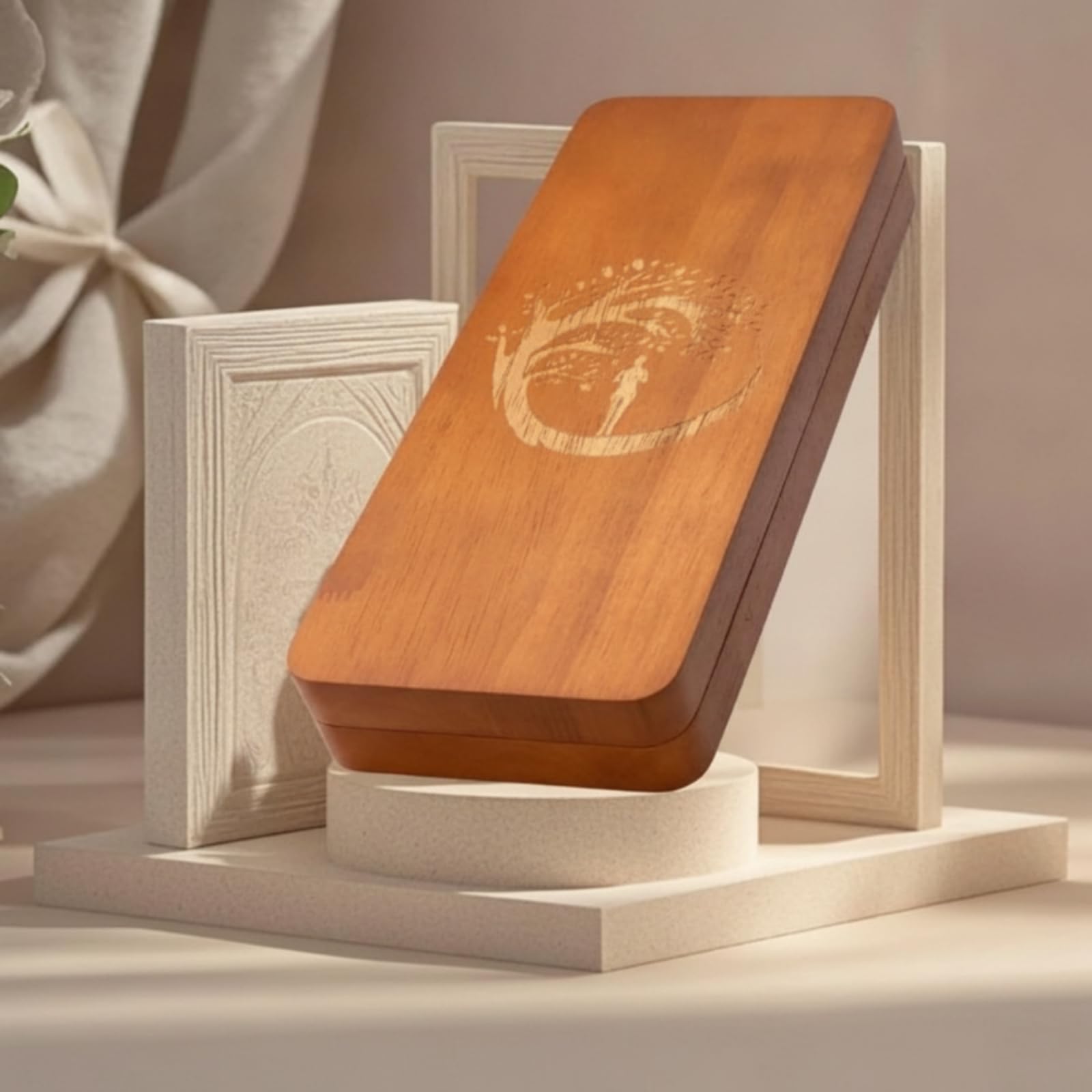 TISHITA Tabla de Acupresión Estera de Reflexología Tabla de Masaje para Pies Placa Estimulante de Madera con Diseño Estable para Principiantes y Estímulo