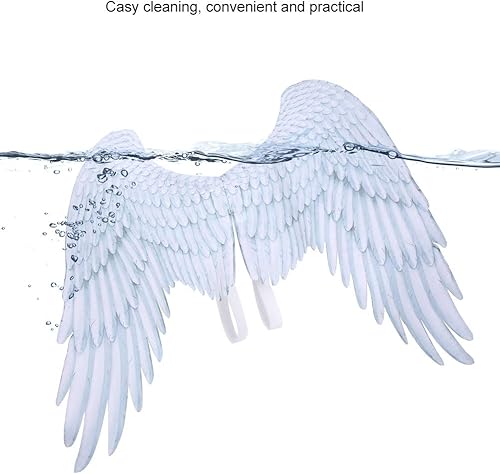 Miniatura 6 de SPYMINNPOO Alas de ángel, alas de luz transpirables y flexibles, grandes para fiesta de Halloween, cosplay, accesorios de disfraces para niños de 5