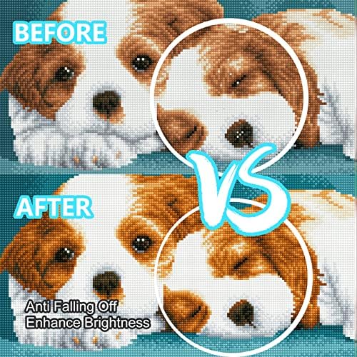 Diamond Painting Sealer, Scdom 120ML Fast Drying Diamond Painting Glue with Sponge Head, DIY Tool Diamond Art Glue for 5D Diamond Painting and Puzzle, Anti-Shedding & Enhance Brightness (4.2 OZ)