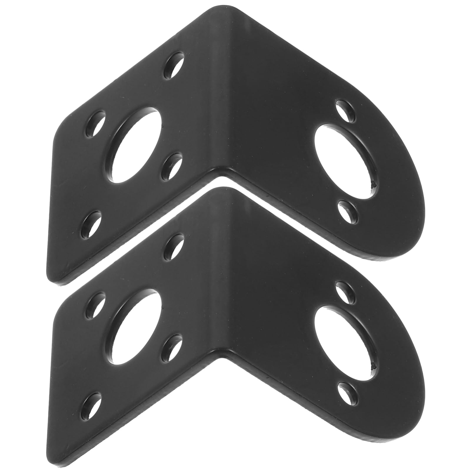 KONTONTY 2pcs Motor Bracket Motor Mounting Holder Mounting Holder for Gear Motor Gear L-Shaped Fixed Seat Motor Fixed Bracket Motor L-Shape Bracket Motor L-Shaped Bracket Black Steel