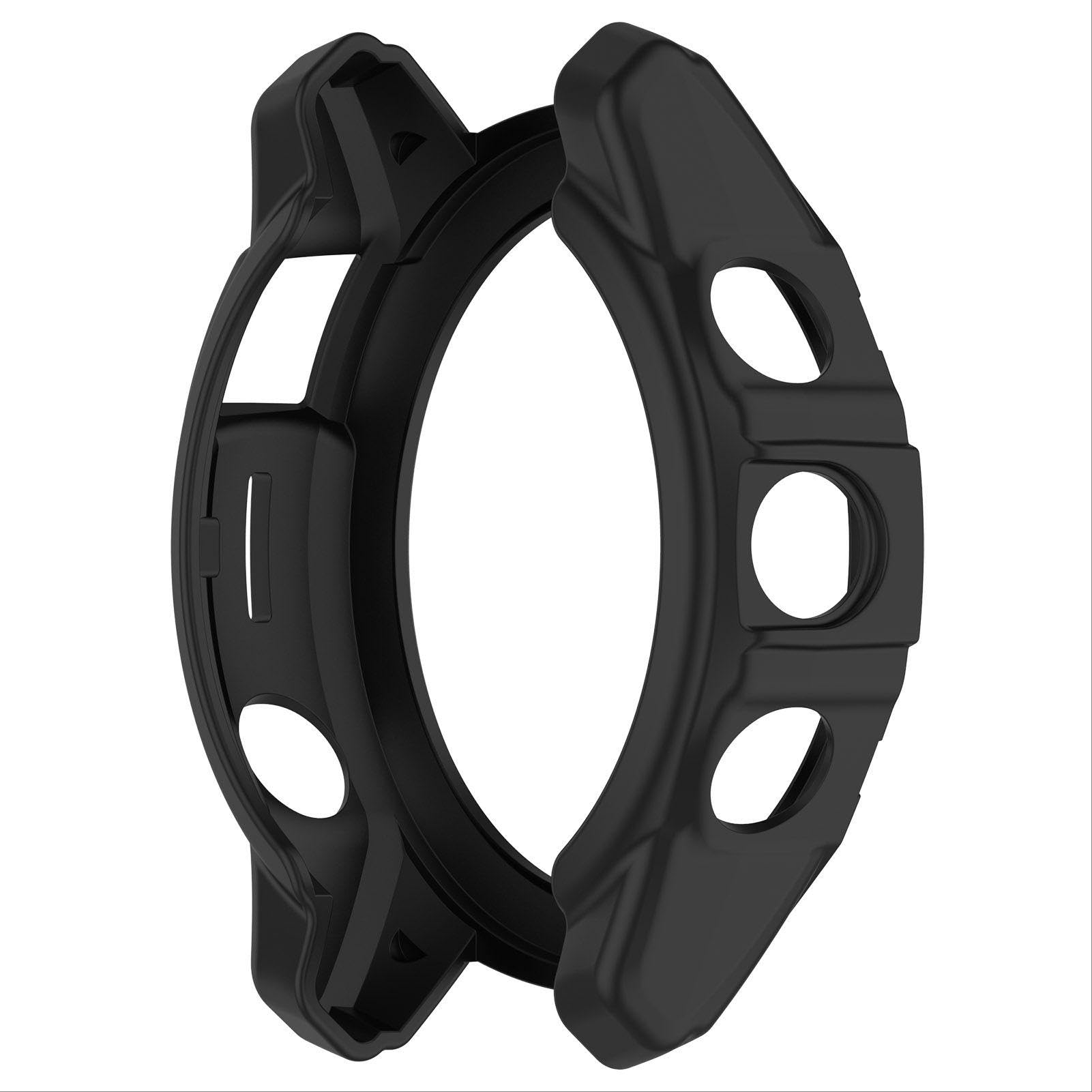 GIOPUEY Etui kompatybilne z Garmin fenix7X pro/Garmin Epix Pro 51 mm, wysokiej jakości miękki silikonowy pokrowiec ochronny TPU, unikalny design, odporny na wstrząsy, odporny na upadki - czarny