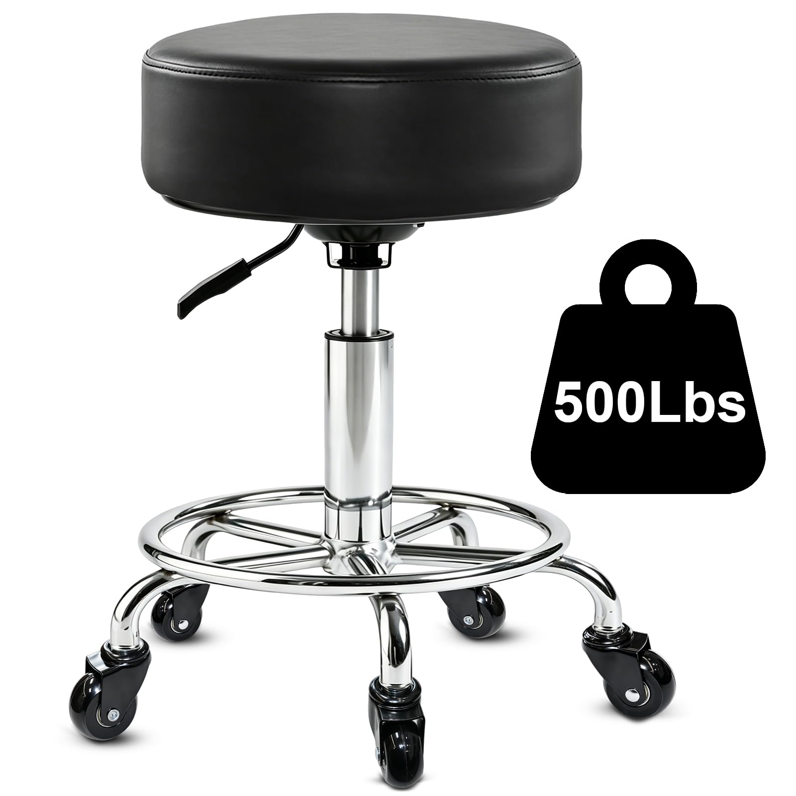 Heavy Duty Rolling Stool - 500 lb Capacity -1