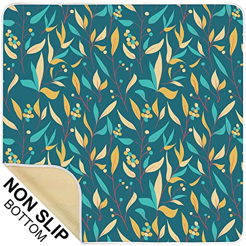 Welspo Splat Mat For Under High Chair, Washable Large Floor Mat, Anti-Slip Silicone Spot Waterproof Baby Splash Mat, Food Catcher Art Craft Leak Proof Mat (51'' X 51'') #TOP6