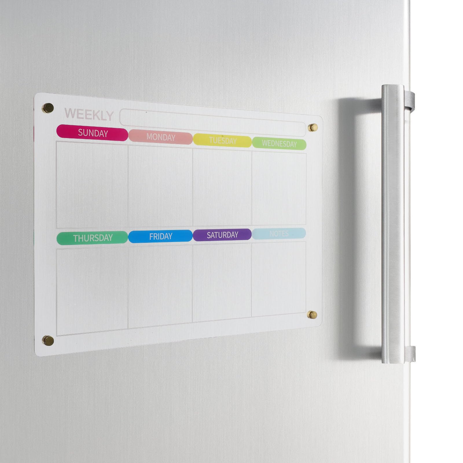 Magnetische Wochenplanertafel aus Acryl, Abwischbar für Planung