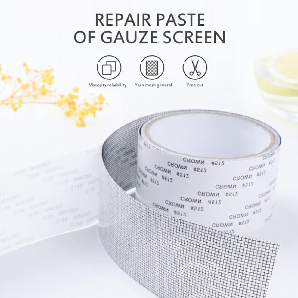 FYCAN 2M/Roll Window Insect Screen Repair Tape Self-adhesive Net Door Fix Patch Anti-Mosquito Mesh Broken Holes Repair Tool For Window 3
