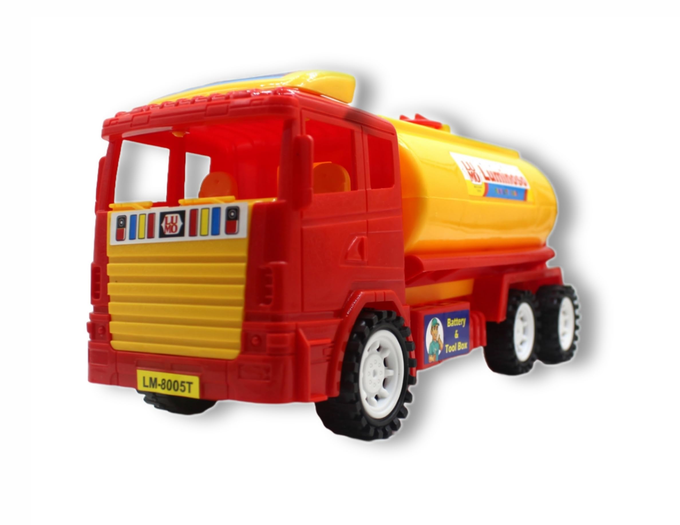 Neoinsta Big Size Friction Powered | Push and Go | Run Fast Plastic Made Oil Tanker/Water Tanker | Engineering Trucks | Construction Trucks Vehicle Toys for Kids (Red and Yellow) (B0CJLWZCT1) Amazon Price History, Amazon Price Tracker