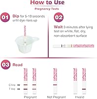 Vista 7 de Easy@Home Kit de prueba de ovulación: 50 tiras de ovulación y 20 pruebas tempranas de embarazo y un termómetro corporal basal y vasos de orina