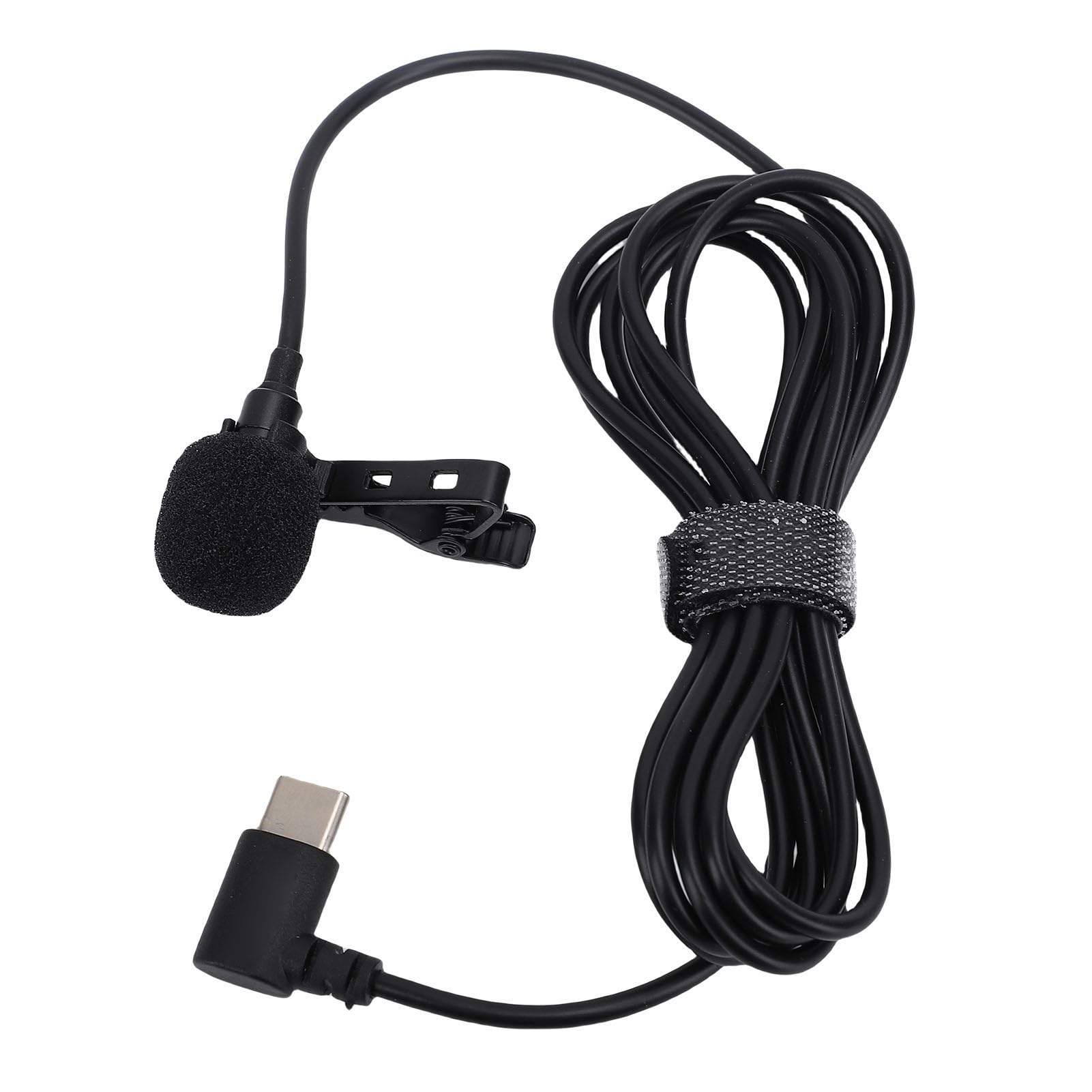 ciciglow Lavalier Microphone, Wired Lapel Microphone, Noise Cancelling, USB Type C Wired Clip On Mic for Interview Video Recording Online Class Live Streaming, Use for Phone PC Sound Card