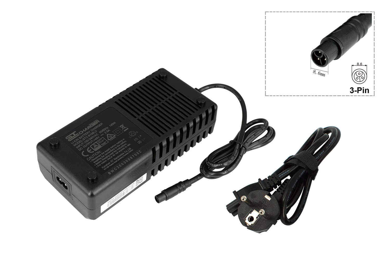 PowerSmart® Chargeur 2,5 A pour batteries lithium-ion 48 V 3 broches