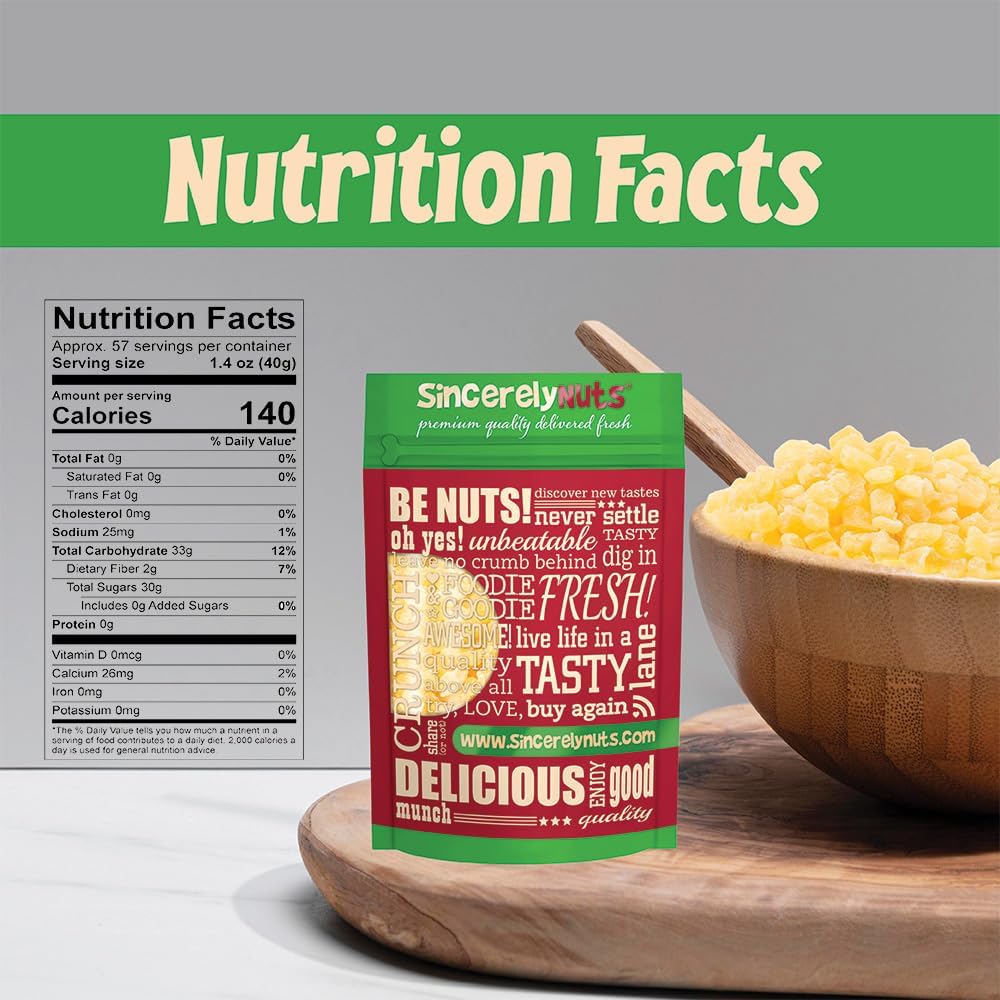Diced Pine -The Healthy Sna - Vegan,