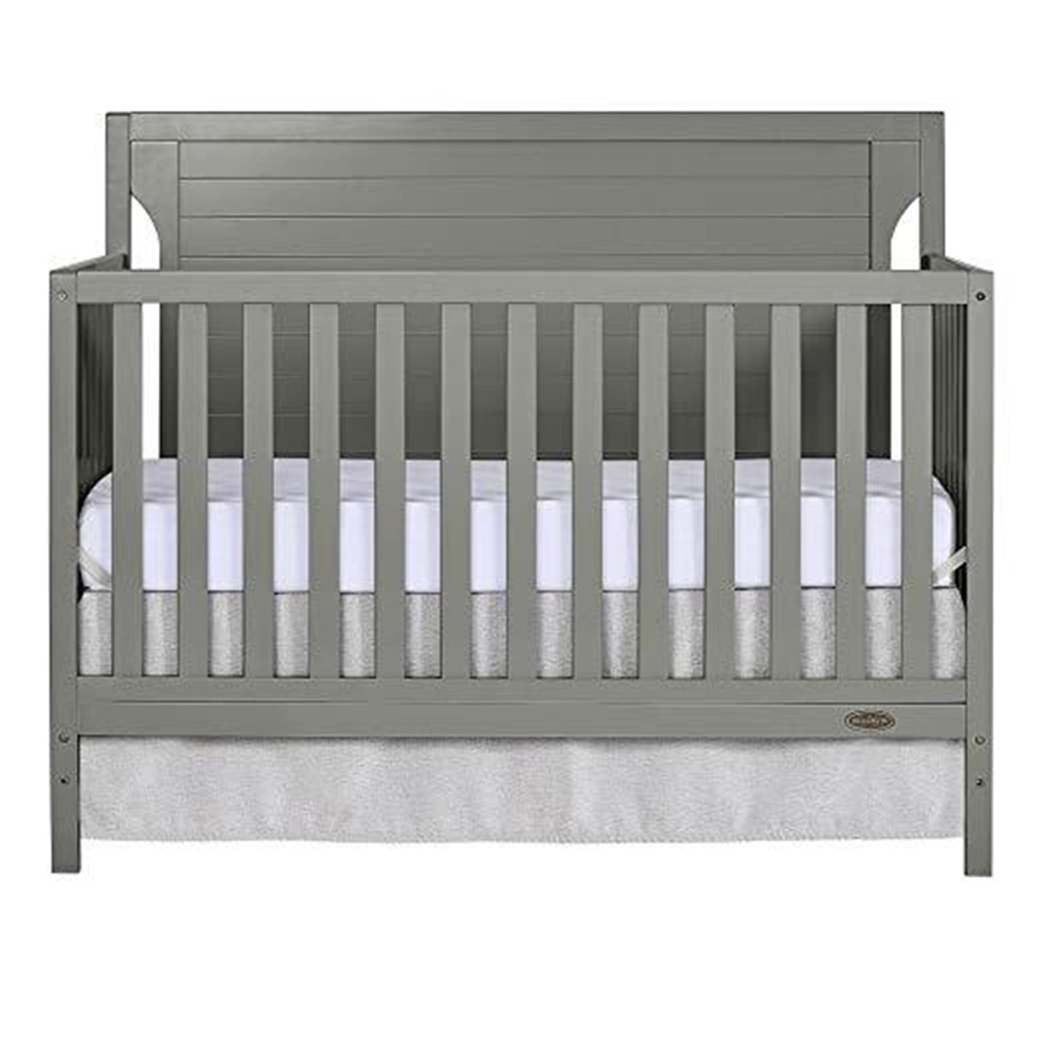 Dream On Me Cape Cod 5-in-1 Convertible Crib in Storm Grey, Greenguard Gold Certified, 55x30x44.5 Inch (Pack of 1)