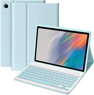 Keyboard Case for Samsung Galaxy A8 Tab 10.5 Inch 2022 SM-X200/X205/X207, Detachable Wireless Bluetooth Keyboard,Magnetic Soft Case for Samsung Tab A8 10.5 Keyboard, Blue