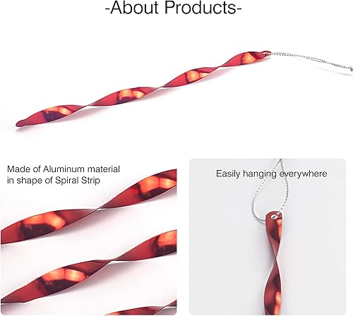 Miniatura 5 de AMS Adornos para árbol de Navidad, 24 piezas de aluminio torcidos de carámbano para árbol de Navidad, Año Nuevo, suministros de decoración de fiesta