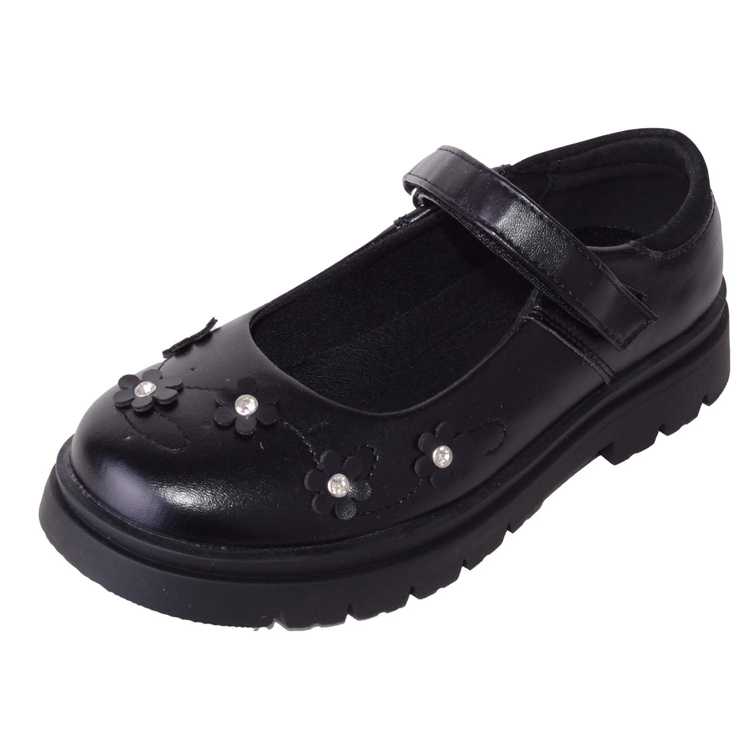 ABSOLUTE FOOTWEAR Chaussures Mary Jane en similicuir pour enfants et filles Motif floral