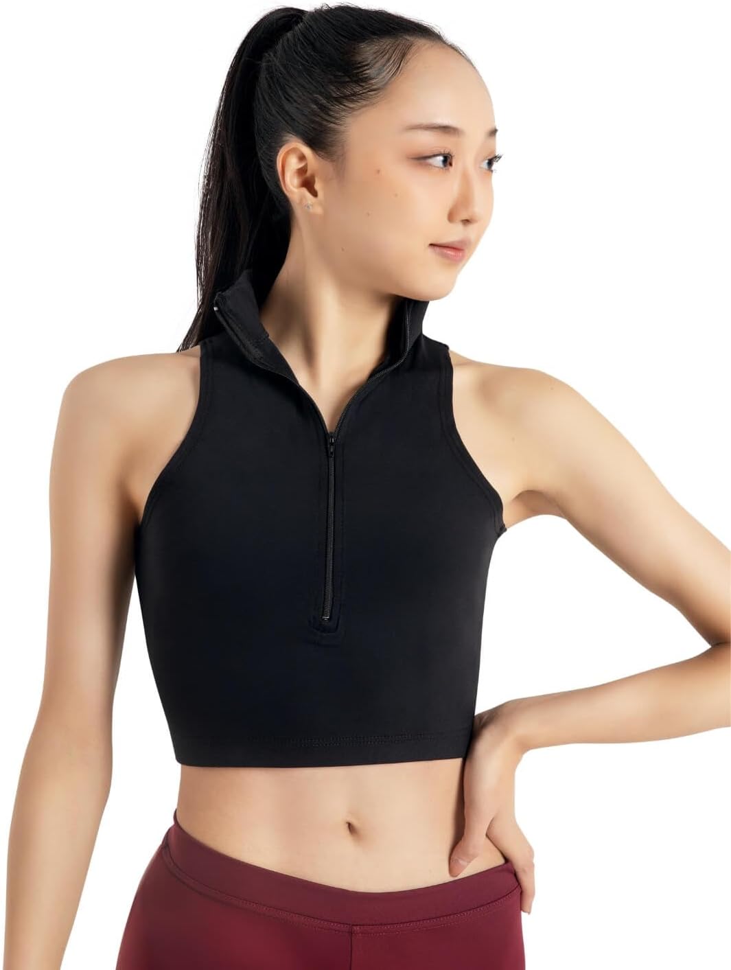 Capezio Women's Team Basics Mock Neck Top
