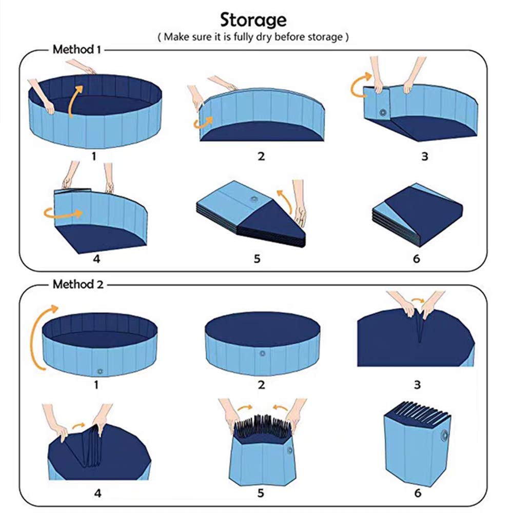 Piscina infantil para mascotas y niños, (M: 80 x 20 cm), piscina plegable para perros, piscina antideslizante de PVC, resistente para niños, mascotas, perros, piscina de baño para jardín, patio, baño